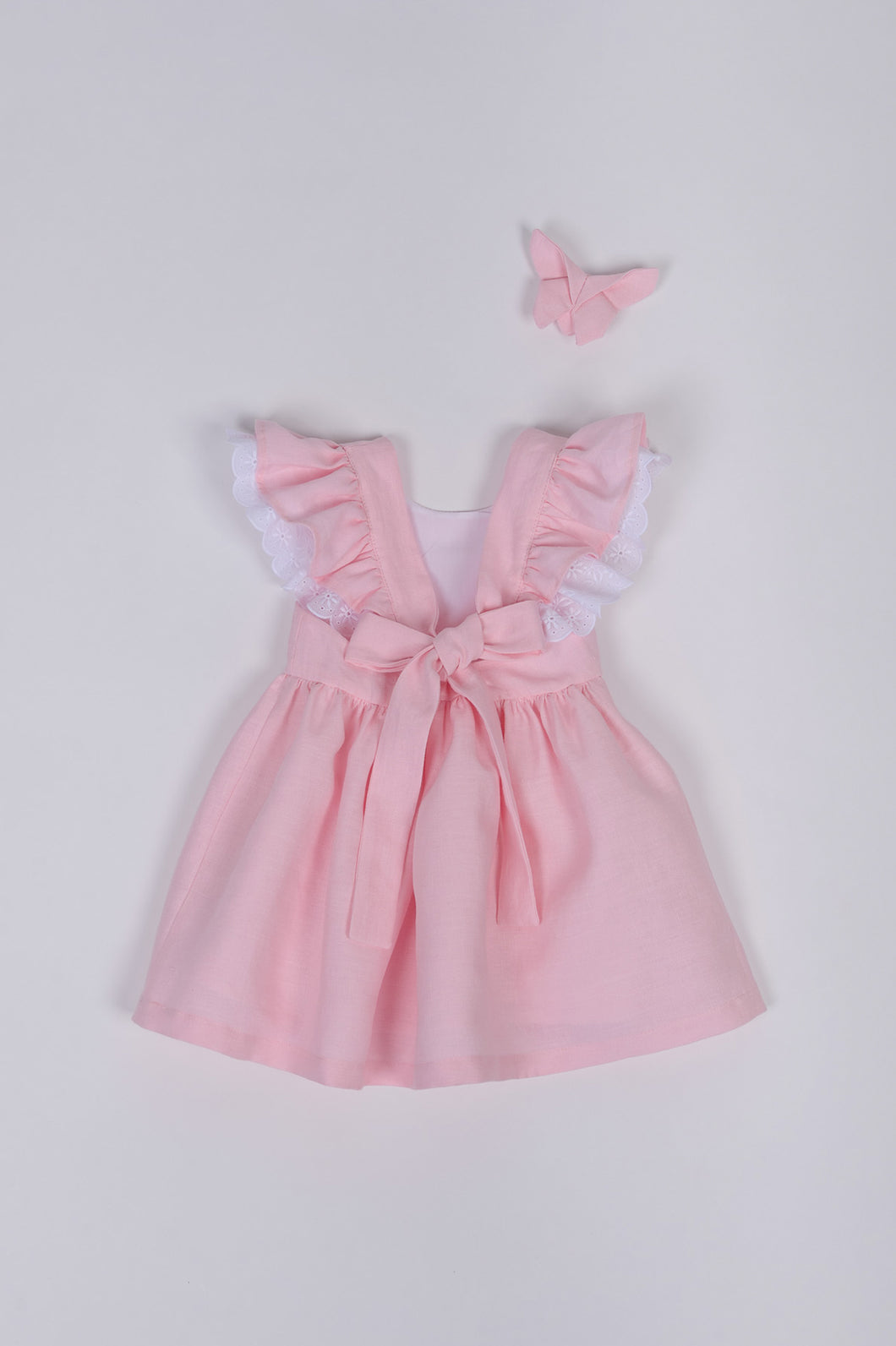 Aelia Dress- Powder Pink linen