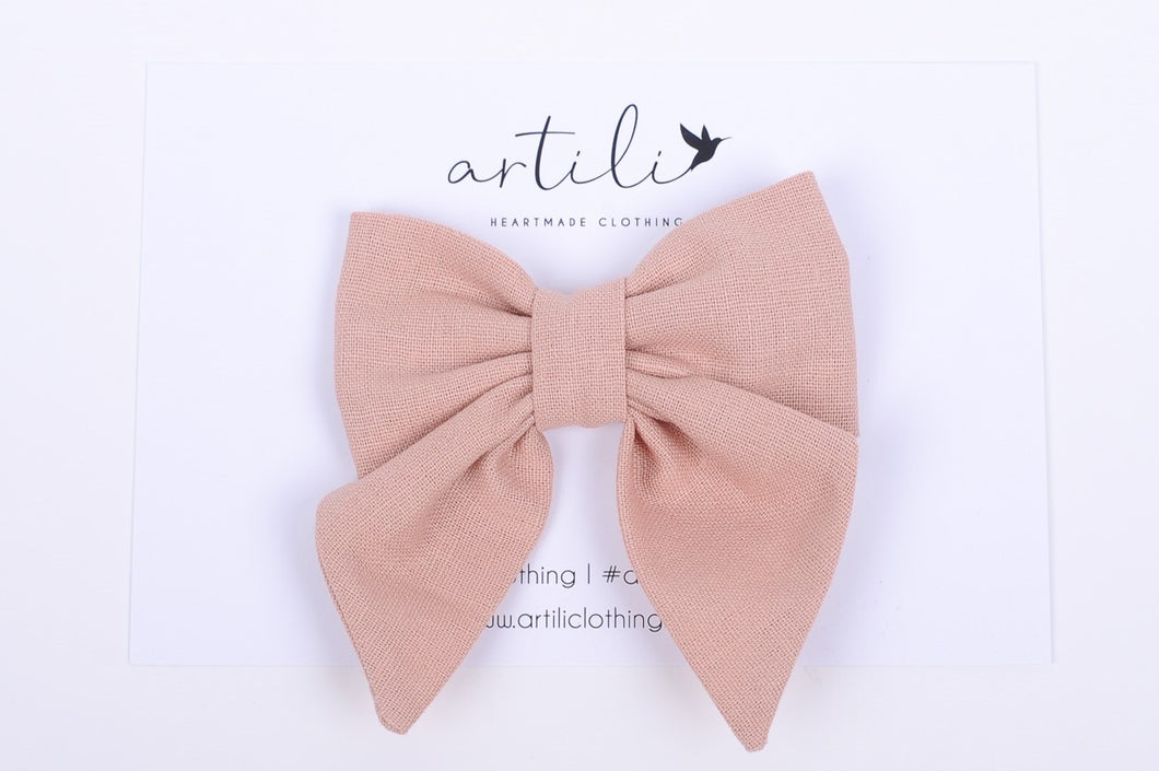 Mighty Bow -Rose Linen