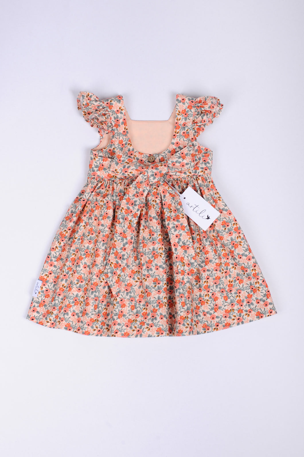 Afroditi Dress- Peach Bloom (Επιλογή Υφασμάτων)