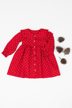 Load image into Gallery viewer, Nostalgia Dress- Red Polka Dot (Επιλογή Υφασμάτων)
